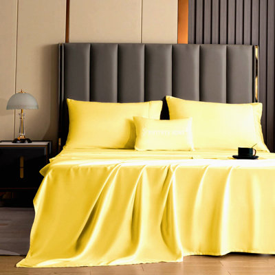 Luxury Rayon From Bamboo Twin Sheet Set - Wrinkle Free Soft Bedding with Pillowcases - Hotel Quality 3 Piece Sheets for Twin Size Bed - Durable & Light