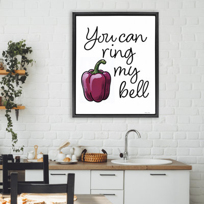 Cadre flottant Ring My Bell Pepper, design par Susan Ball