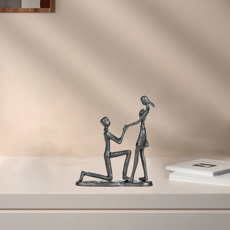 Statue de couple, sculptures en fer pour la décoration intérieure