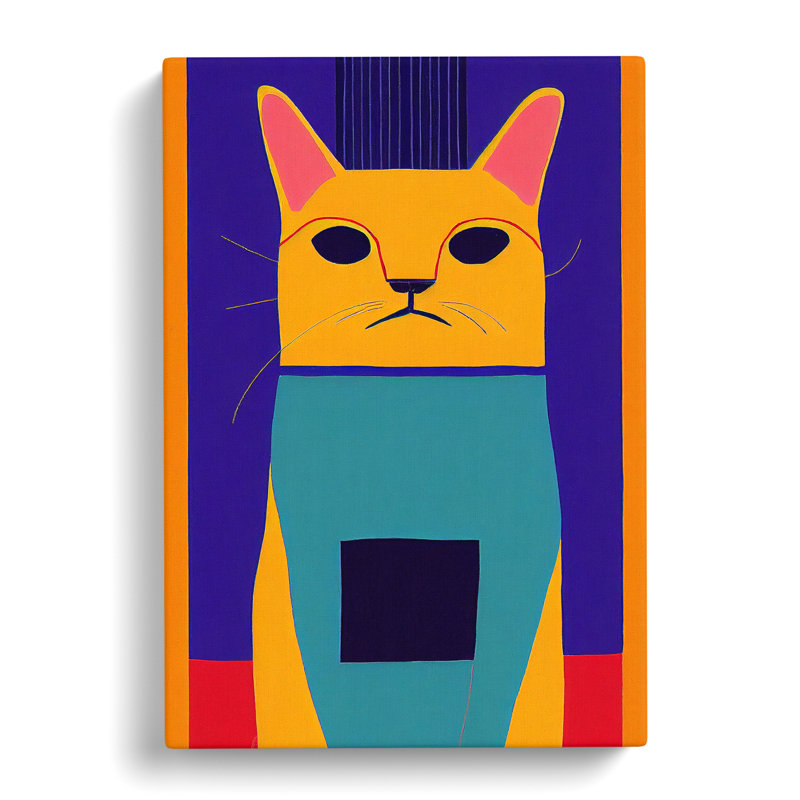 Cat In Abstract No.4 - Wrapped Canvas