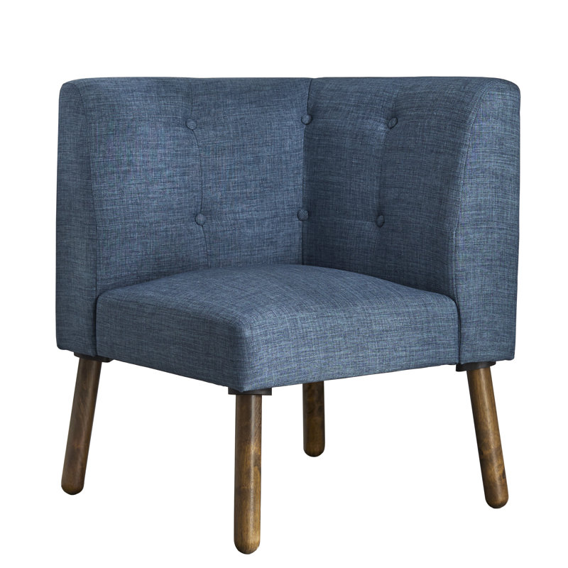 Upholstered Slipper Chair, Blue