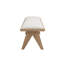 Sumire Upholstered Bench In Ginger And Natural Linen