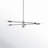 Jordy 6 - Light Sputnik Modern Linear Chandelier in Polished Nickel-1986606228