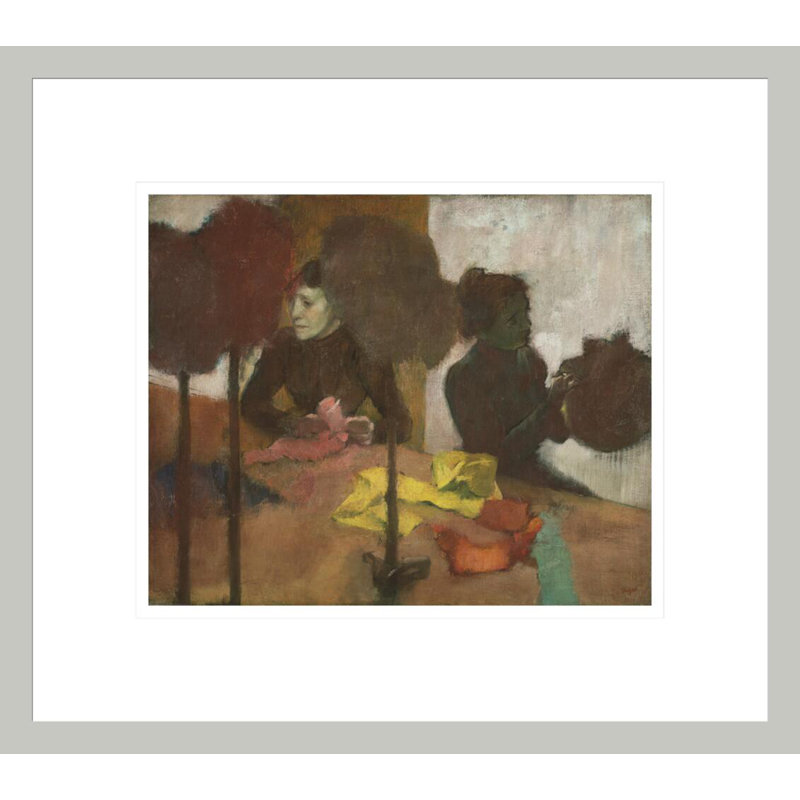 «The Milliners» par Edgar Degas, impression giclée sur cadre, H 13,75 po x l 15,54 po