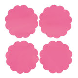 Pink Scallop Acrylic Coaster Set of 4 (3mm)