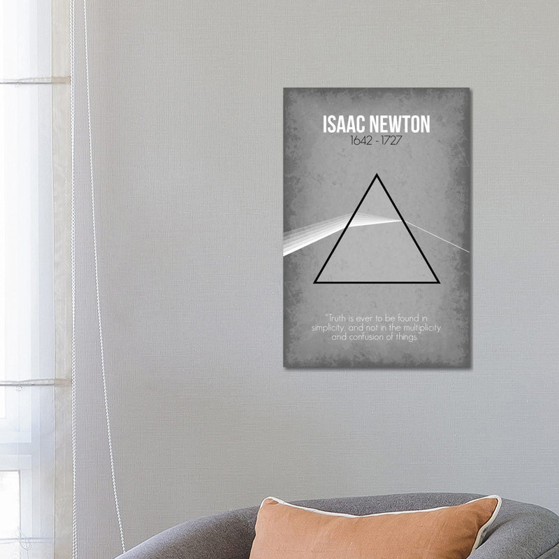 Isaac Newton by GetYourNerdOn - Wrapped Canvas Print, 66.04 cm H x 45.72 cm W x 1.91 cm D