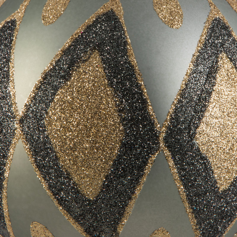 Ornement boule de diamant pailleté mat, H 4,75 po x l 4,75 po x P 4,75 po, Fer forgé
