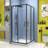 Sliding Shower Door In Matte Black, 1/4" Tempered Glass, 34.625 In. X 72 -Angle Pivot Enclosure With Stainless Steel Handle Glass Door, Impressive