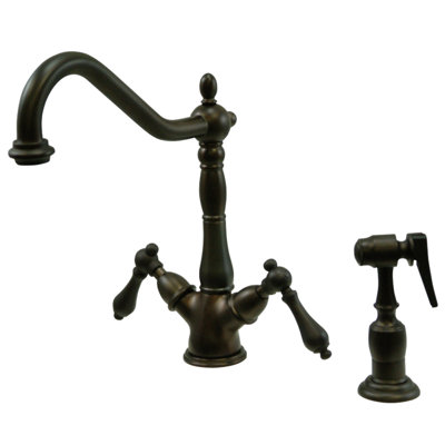 Heritage Double Handle Kitchen Faucet with Side Spray