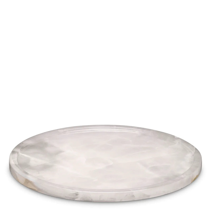 Met X Eichholtz Onyx Decorative Tray, 0.59" H x 11.81" W x 11.81" D
