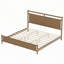 Lit plateforme en bois de style moderne du milieu du siècle avec tête de lit à cadre ouvert-926123468-926123469