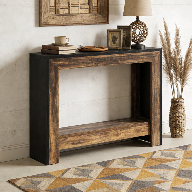 Table de canapé avec rangement ouvert Farmhouse