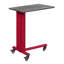 Table contemporaine rouge pour l'espace de vie avec tablette supplémentaire et structure en métal