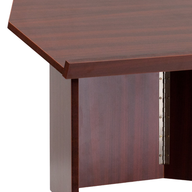 Mahogany Foldable Tabletop Lectern with Slanted Top and Ledge