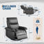 Fauteuil inclinable pivotant, fauteuil oscillant manuel en cuir de polyuréthane et dossier de soutien pour le salon