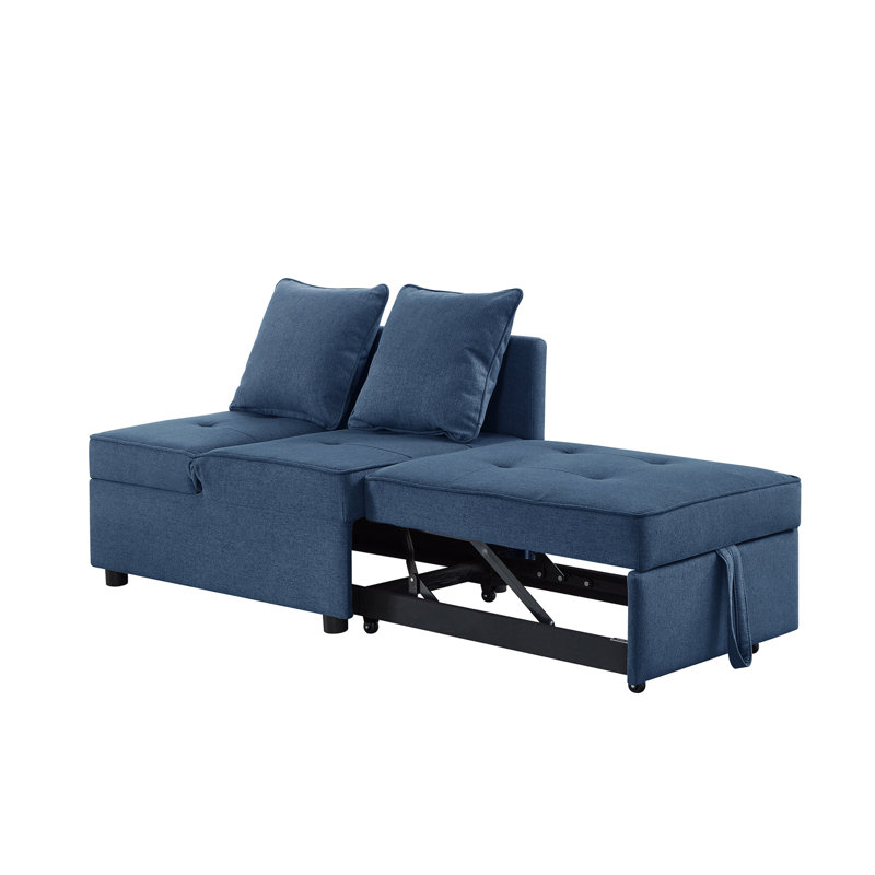 Chaise convertible 4 en 1, Polyester bleu