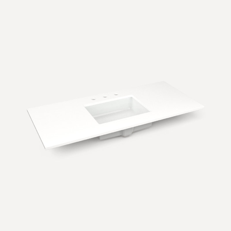 Quartz Stone Vanity Top, White Zeus Extreme