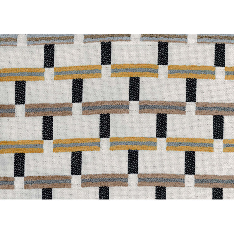 Repose-pieds cylindrique à usages multiples avec tissu jacquard, base antidérapante et bourre robuste pour les sièges ou les repose-pieds.