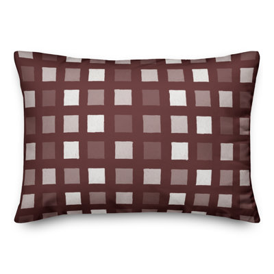Plaid Outdoor Reversible Throw Pillow