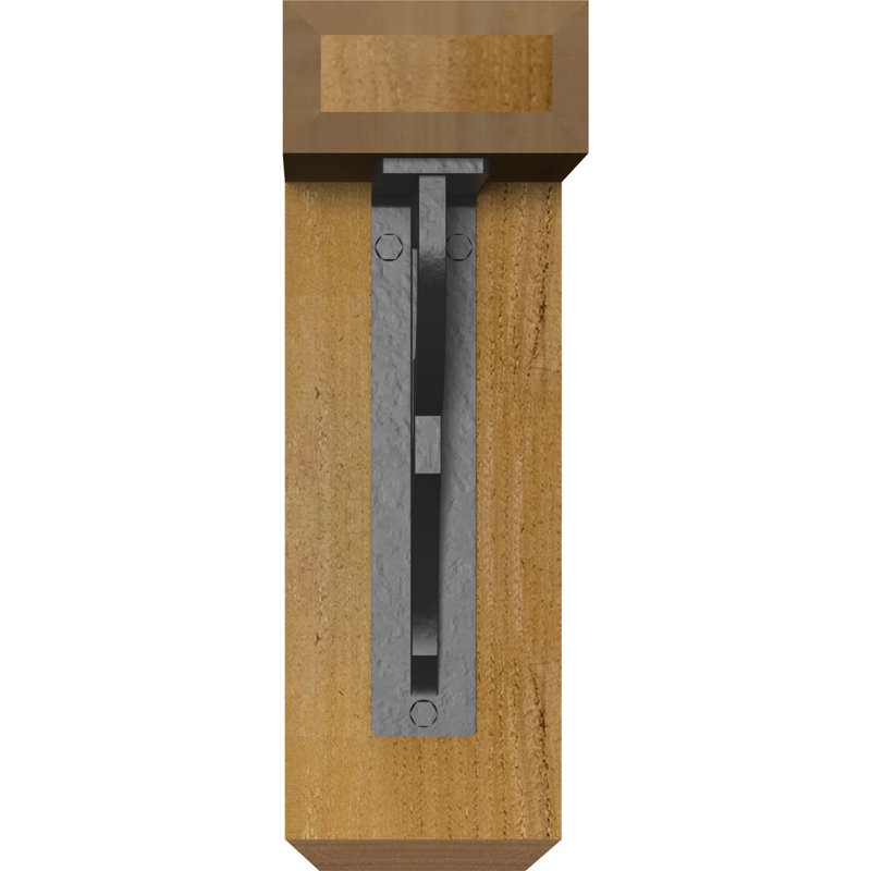 Support de fer simple 4 po Bradford, H 12 po x P 9 1/2 po, Cèdre rouge de l'Ouest l 4 po x T 2 po (sciage br