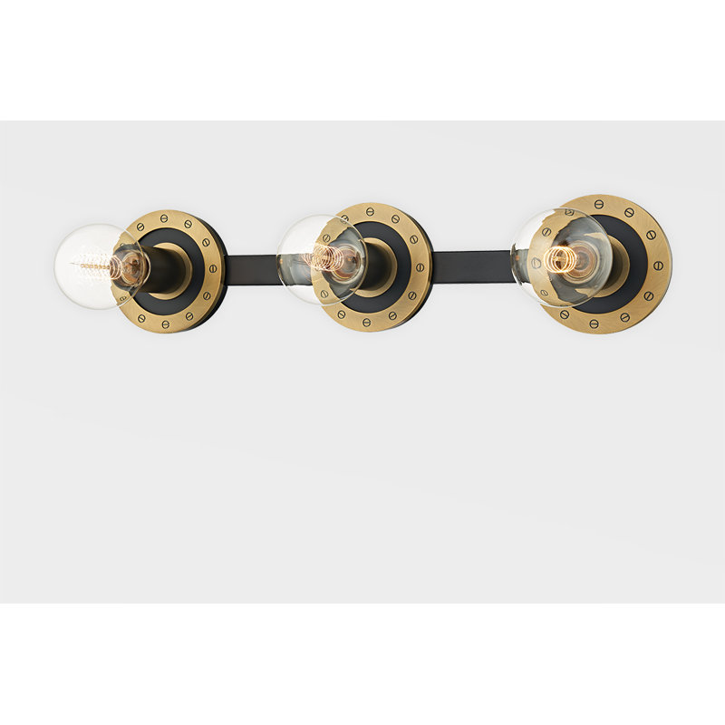 Teo 1 Light Bath and Vanity, Patina Brass/Soft Black