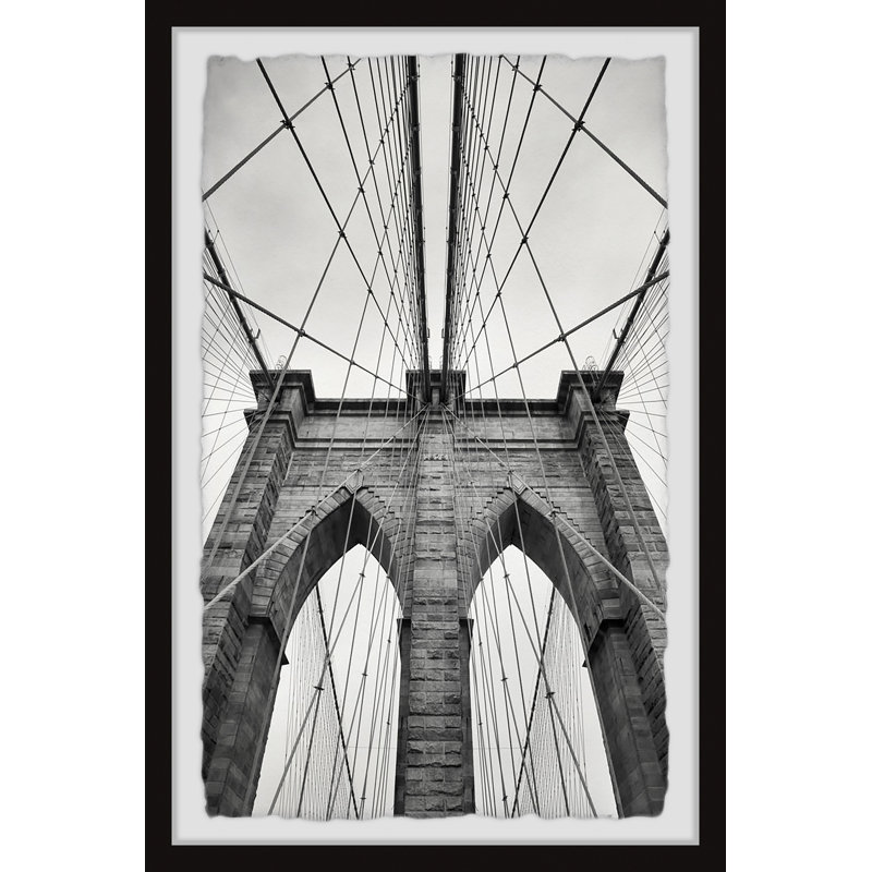 «Bridge Architecture» - Impression sur papier encadré, H 30 po x l 20 po x P 1,5 po