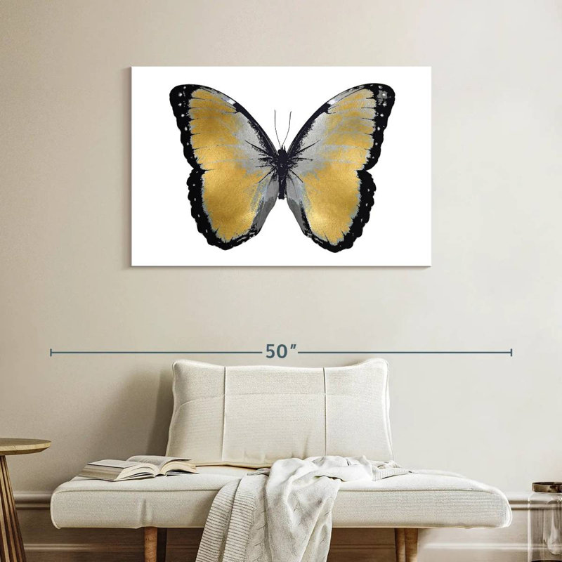 Papillon en métal I, H 26 po x l 39 po