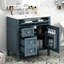 Meuble-lavabo de 30 po avec lavabo en céramique, glissières de tiroir en métal lisse et pieds romains exquis pour un rangement élégant et moderne, tablette fonctionnelle ajustable-1815120567