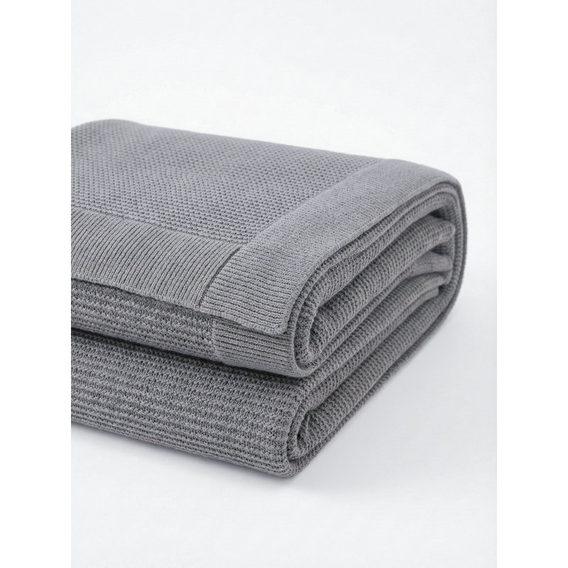 Harbor Knit Throw, Classic Grey