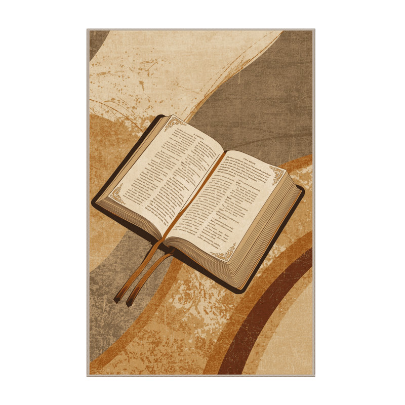 Tapis brun moelleux moelleux et moderne Estaugh, 5x7