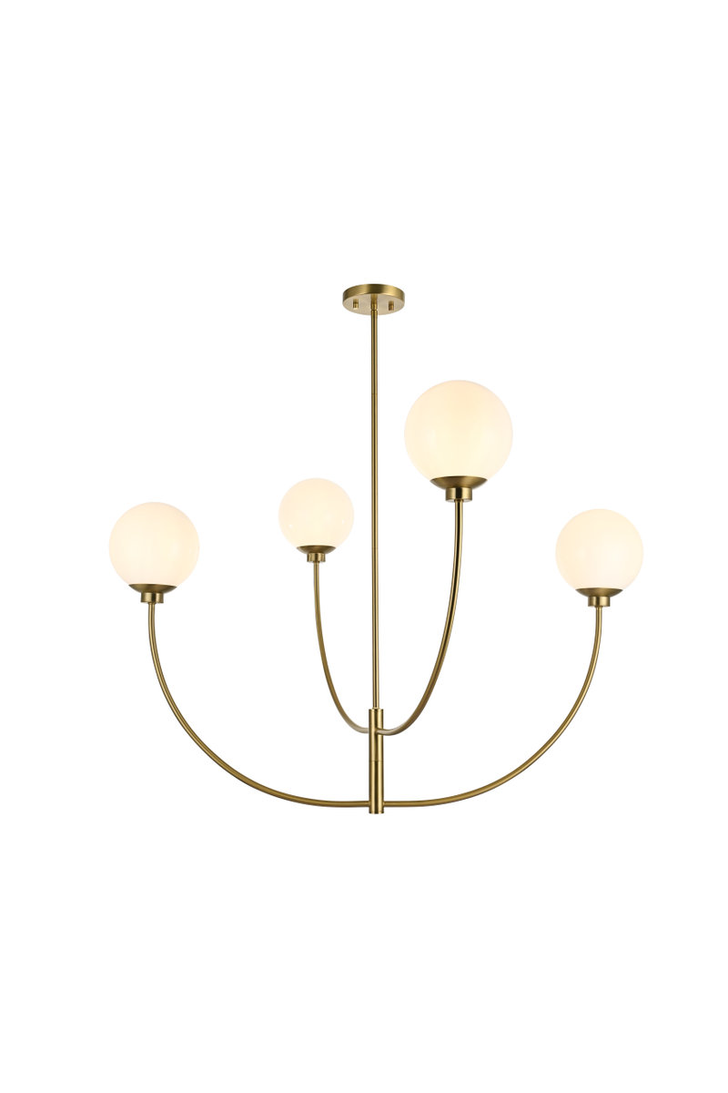 Kyle 4-Light Chandelier, 29.5" H x 42" W x 42" D, Satin Gold