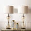 82cm Table Lamp for Bedroom Furniture, Bedside Buffet Lamp with Glass Base