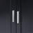 Tall And Wide Storage Cabinet With Doors For Bathroom/Office, Three Drawers, Black