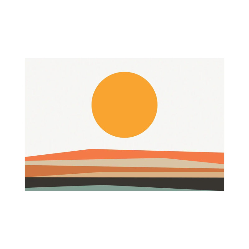 1 Piece Wall Art on Canvas, 66.04 cm H x 45.72 cm W x 1.91 cm D, Silver/White/Orange, Wrapped Canvas