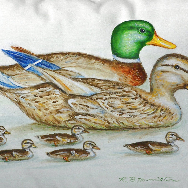 Coussin décoratif intérieur/extérieur mallard family