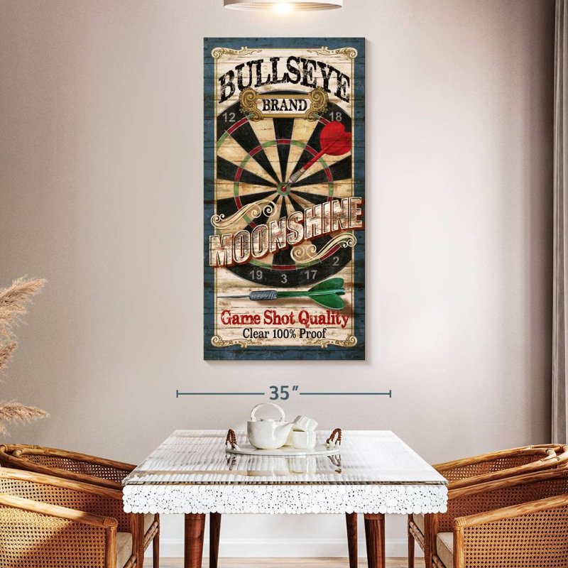 Bullseye Moonshine, 54" H x 27" W