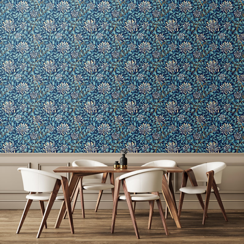 Padstow 10m x 50cm Matte Wallpaper Roll, Navy Blue