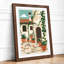 Mediterranean Courtyard Coastal - Framed Print-1074215351-1074215352