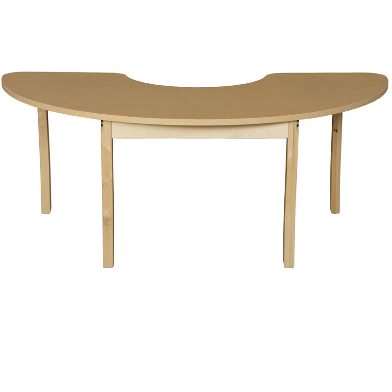 Laminate Adjustable Half-circle 4 Students Activity Table, 30" H x 76" L x 24" W