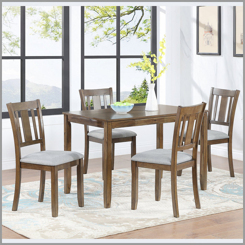 Elegant Wooden Dining Table For Small Spaces, Spacious Rectangular Design With Tapered Legs, Walnut Finish, Walnut