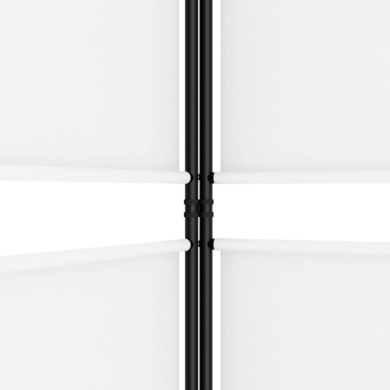 Folding Room Divider, White, 4, 86.6" H x 78.7 W
