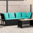 Patio Sofa With Cushions Poly Rattan-1798432802