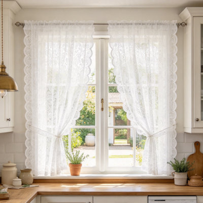 Lace Floral Kitchen Curtain Kitchen Pelmet