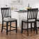 Ilcho Slat Back Side Chair in Gray