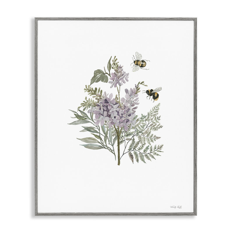 Lilas et bourdon par Cindy Jacobs bg-137, Estampe numérique Farmhouse, H 20 po x l 16 po