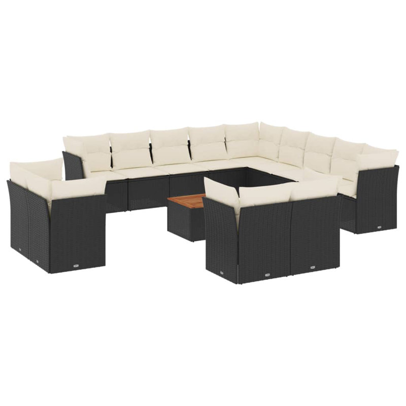 Grand canapé modulaire en rotin PE Vidaxl