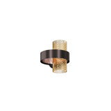 Armonia Wall Lamp 14 Fume' Rombi Matt Black Nickel E12 Ul