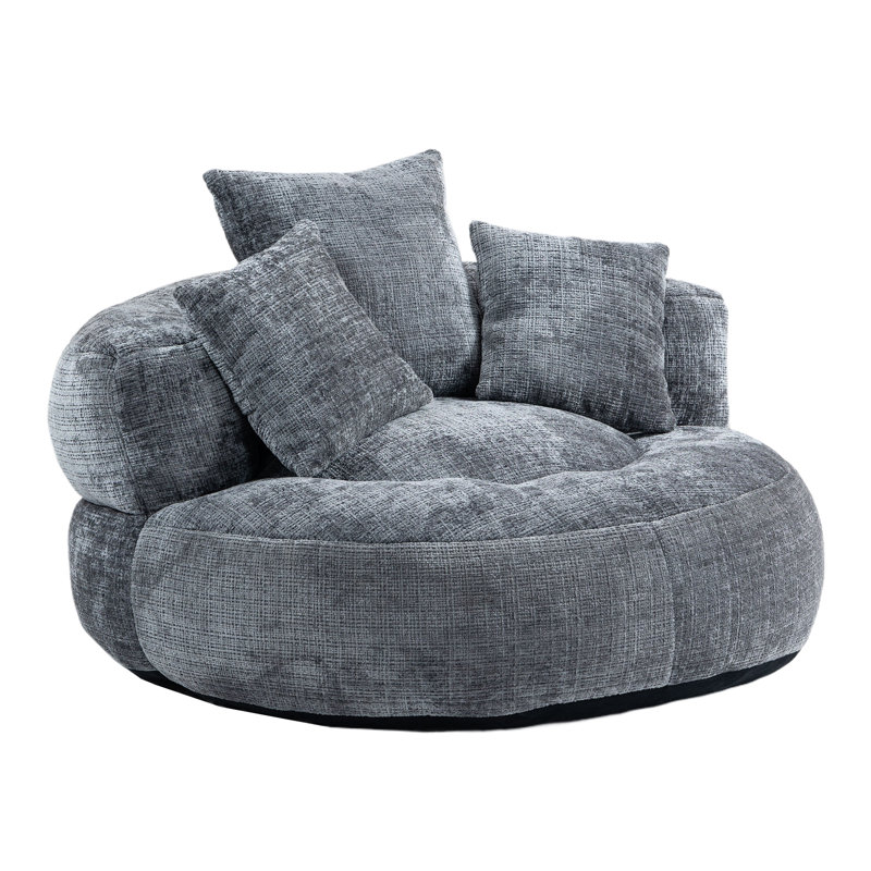 Mason Chenille Bean Bag Lounger, Grey