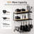 Heavy Duty Hanging Pot Rack, Solid Wood Wall Mounted Kitchen Organizer