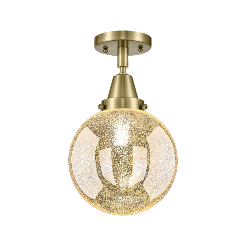 Plafonnier encastré 1 lumière Caden Beacon, Laiton antique